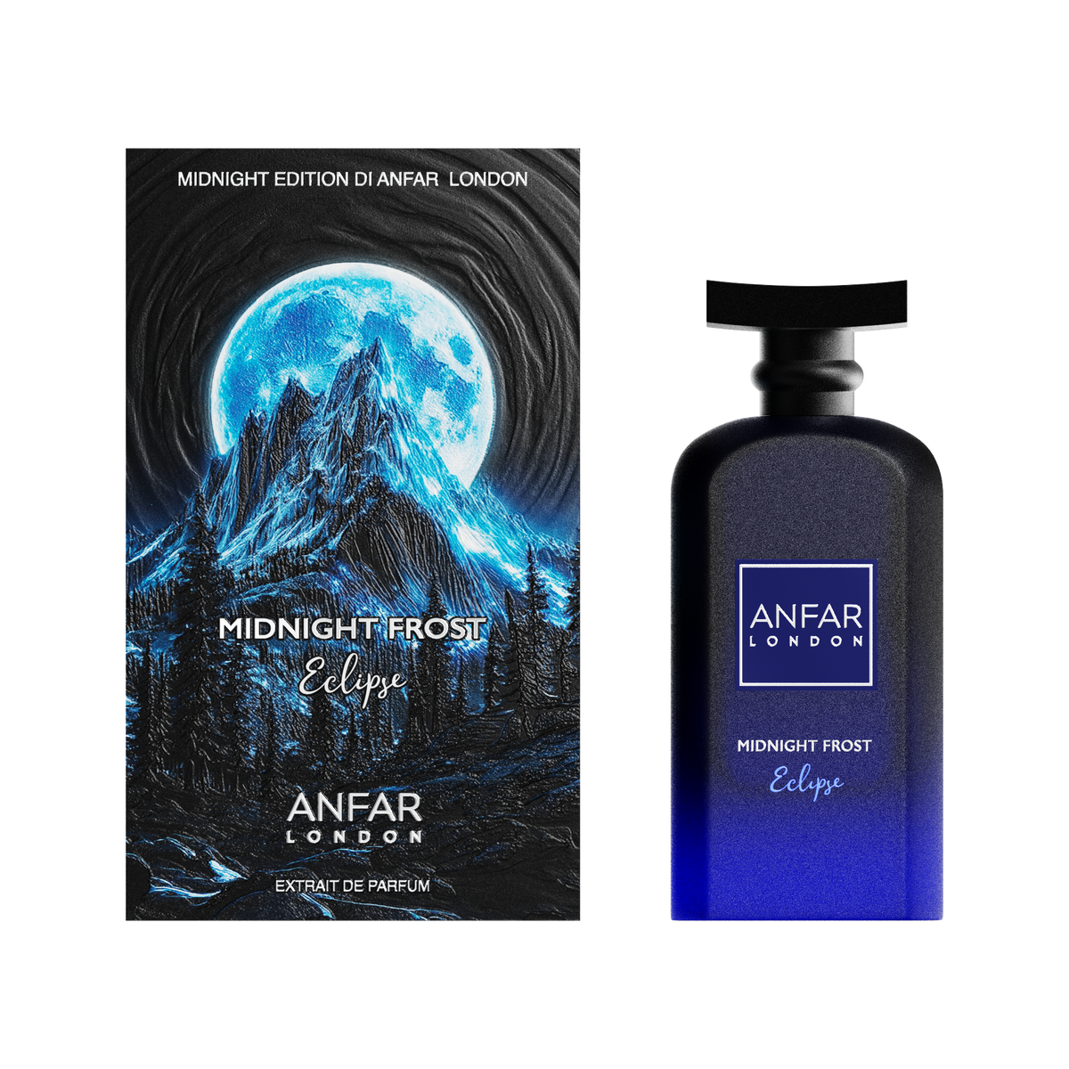 Midnight Frost Eclipse by Anfar London perfume bottle and box